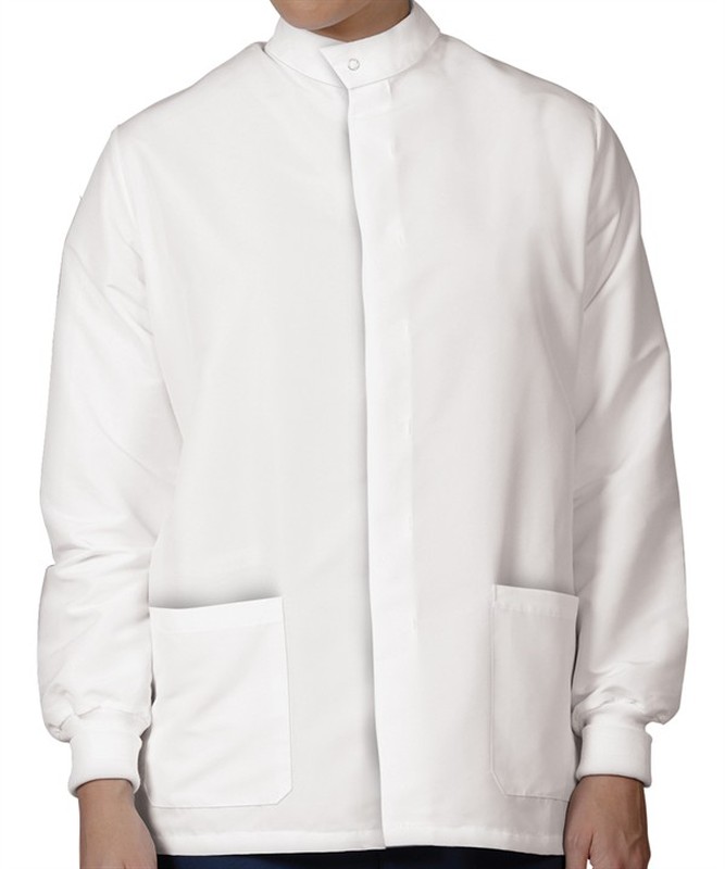 6423 Unisex White PFASFree TShield Short Lab Coat